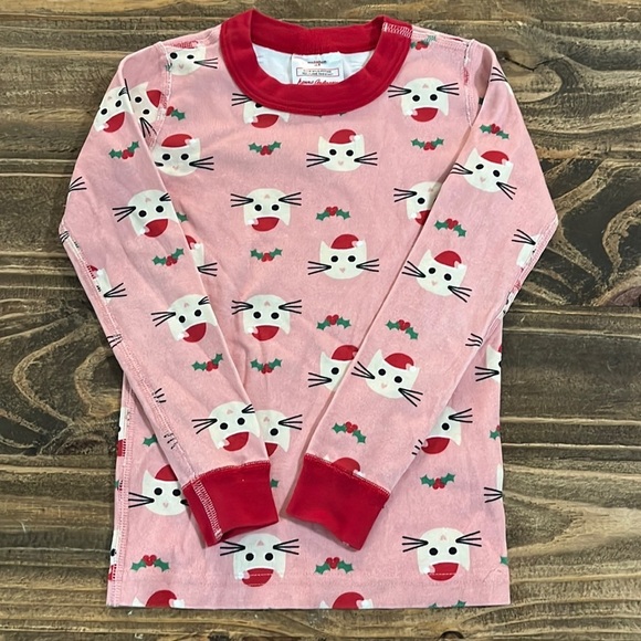 Hannah Anderson 100% organic cotton pajama top cats Christmas European 110 US 5 - Picture 1 of 6